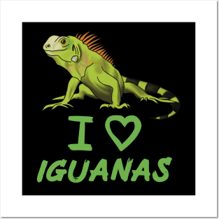 I Love Iguanas for Iguana Lovers Posters and Art